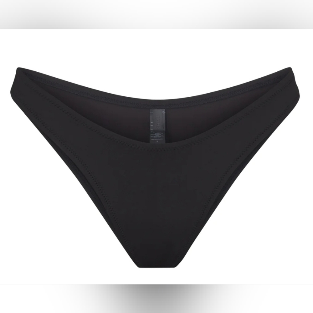 2Pcs SKIMS SWIM T-SHIRT & CHEEKY TANGA BOTTOMS/NWT/ONYX/XS/ NWT - Picture 3 of 11